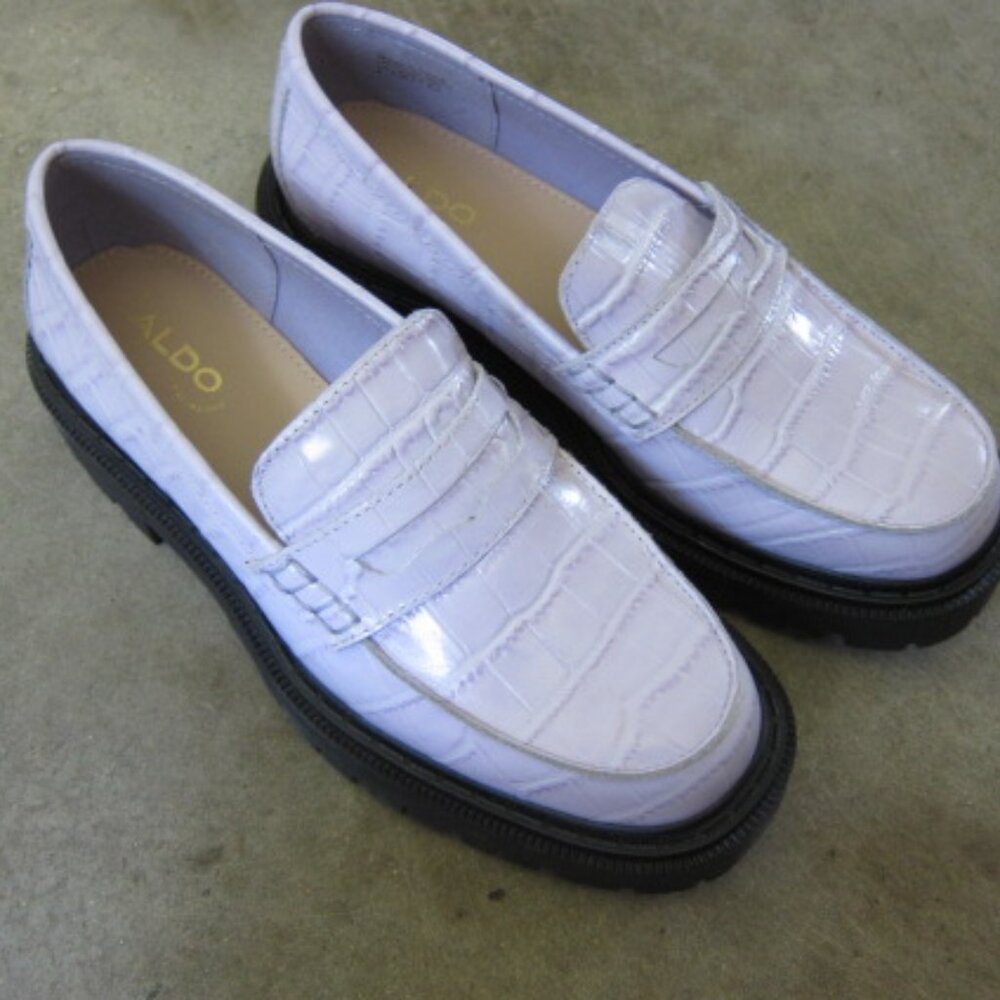 Aldo Purple Alligator Loafers